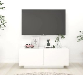 804442 vidaXL Comodă TV, alb extralucios, 100x35x40 cm, PAL