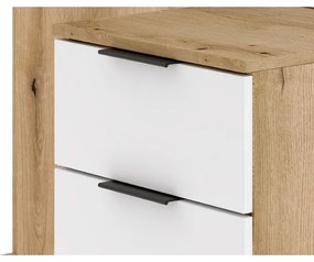 Panou pentru hol cu oglindă SVEN, maro/alb