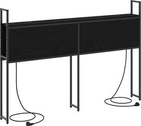 vidaXL Tăblie de Depozitare cu Stație de Încărcare Stejar negru