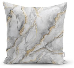 Față de pernă Minimalist Cushion Covers Marble With Hint Of Gold, 45 x 45 cm