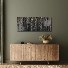 Tablou - Crenguțe de salcie, fundal negru (120x50 cm)