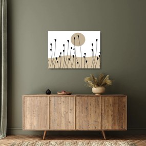 Tablou pe sticlă - Pajiște grafică N⁰2 (70x50 cm)
