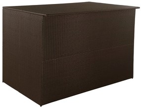 vidaXL Ladă de depozitare de grădină, maro, 150x100x100 cm, poliratan