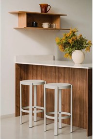 Scaun de bar gri deschis din oțel (înălțime șezut 65 cm) Doon – noo.ma