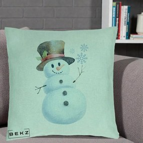 Perna Decorativa Om de Zapada cu Joben si Vasc, 40x40 cm, Verde Menta, Husa Detasabila, Perna Inclusa, BEKZ®