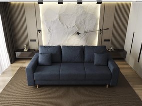 Canapea extensibilă dumonde cu ladă de depozitare si sezut confortabil din spuma high-density, Kronos Enjoy Antracit 210x100 cm