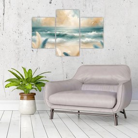 Tablou – Plajă pictată în culori delicate (90x60 cm)