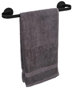 Suport pentru prosoape negru mat autoadeziv din metal Bivio – Wenko