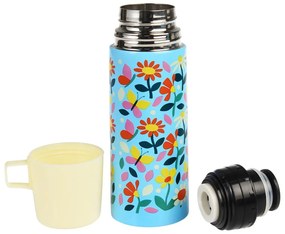 Termos albastru-crem pentru copii 350 ml Butterfly Garden – Rex London