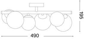 Lustră LED aplicată Ideal Lux PERLAGE 6xG9/3W/230V negru
