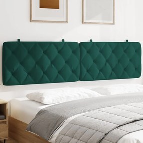 374750 vidaXL Pernă tăblie de pat, verde, 200 cm, catifea