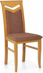 Scaun tapitat Citrone, maro/arin, stofa clasica/lemn de fag, 44X43X96