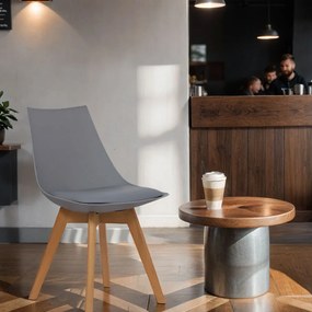 Scaun dining cu cadrul din lemn BUC 245 gri