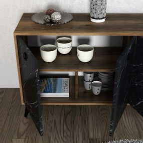 Dulap Elite Walnut and Black Marble