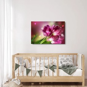 Tablou cu lalele roz (90x60 cm)
