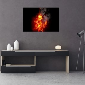 Tablou - Trandafiri în foc (90x60 cm)