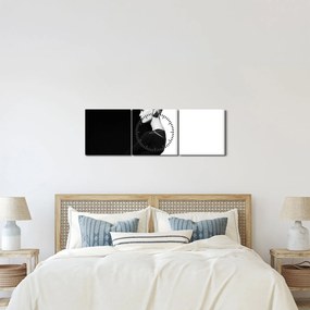 Tablou - O femeie à la yin și yang (cu ceas) (90x30 cm)