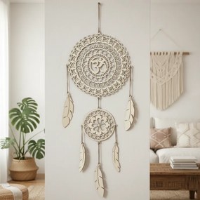 SENTOP | OM Mandala – captator de vise din lemn pentru perete | AURAVIA