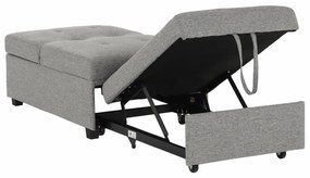 Fotoliu extensibil, material textil gri deschis, OKSIN