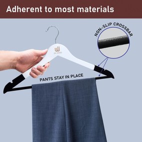 Set Umerase Tricouri din Lemn cu Margini de Catifea și Design Clasic