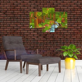 Tablou pentru copii cu animale (90x60 cm)