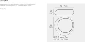 Masuta cafea de exterior / interior design ultra-modern premium STONE