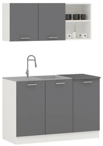 Set Bucatarie Ara, Antracit/Alb, L 120 cm