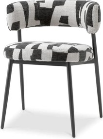 Scaun dining design LUX Folsom, Brooklyn black