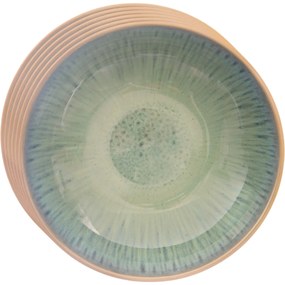 Orion Set de farfurii adânci din ceramică Glazeverde 20,5 cm, 6 bucăți