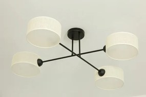 Brilagi - Lustră de tavan aplicată VIRGO 4xE14/40W/230V, crem/negru