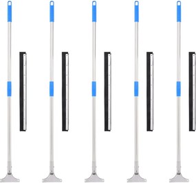 vidaXL Capete raclete de podea, 5 buc., 55x122,5 cm, oțel și cauciuc