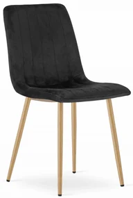 Scaun Bucatarie/Dining Gabe Picioare Finisaj Lemn Catifea Neagra