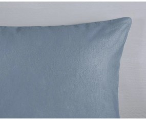 Lenjerie de pat albastră/gri din flanelă pentru pat de o persoană 140x200 cm Gabin – Good Morning