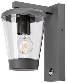 Aplice de perete cu senzor de miscare pentru iluminat exterior design modern IP44 Savano antracit