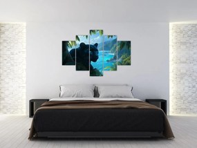 Tablou - Pantera neagră în junglă (150x105 cm)