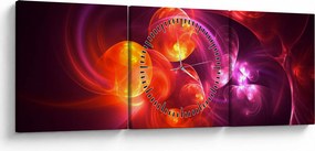Tabloul cu abstracțiune modernă (cu ceas) (90x30 cm)