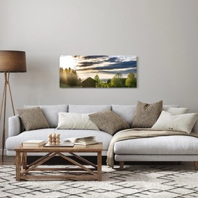 Tablou cabana în pădure (120x50 cm)