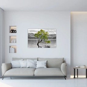 Tablou copacului în mijlocul lacului (90x60 cm)