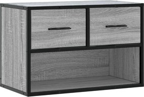 vidaXL Dulap TV, gri sonoma, 60x31x39,5 cm, lemn prelucrat și metal