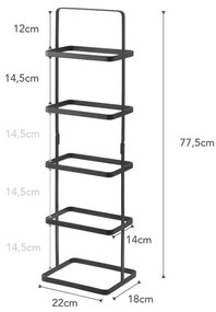 Pantofar negru din metal Tower Shoe Rack – YAMAZAKI