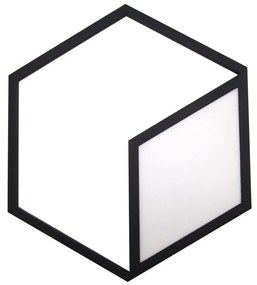 Aplica LED dimabila de perete/tavan KUBICK 12+14W neagra