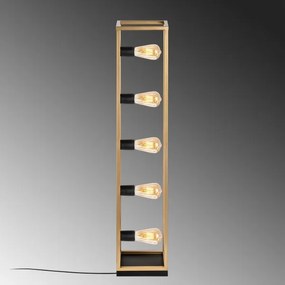 Lampadar KAFES 5xE27/40W/230V auriu