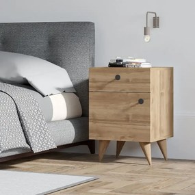 Noptiera Pila pentru dormitor,culoare nuc,60 cm