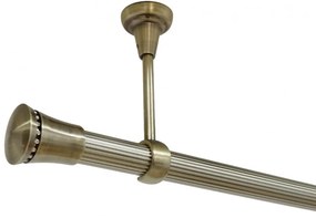 Galerie tavan fara inele BOSTON striat /25 - aur antic (Alege marime: 140 cm)