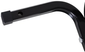 HOMCOM Suport pentru Motocicletă Reglabil pe 3 Nivele, Sistem de Blocare Roți Motocicletă în Metal cu Găuri, 60x55x43 cm, Negru