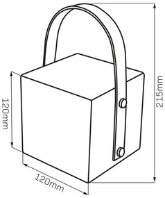Lampă LED RGBW de exterior MAJORKA, 0,5 W, 5 V, USB, 1200 mAh, IP44, albă
