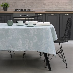 Fata de masa 170x170 cm, 100% bumbac, verde mint/alb