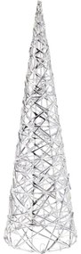 Conul luminos de Crăciun Silver, 60 x 16 cm, 30micro LED, cu baterii