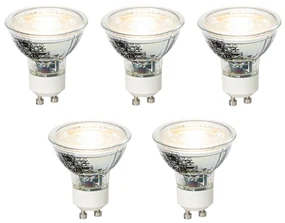 Set de 5 becuri LED GU10 reglabile 4W 310lm 3000K