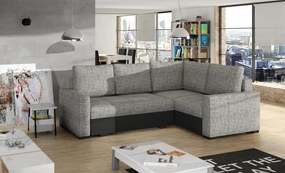 Coltar extensibil cu spatiu pentru depozitare, 235x162x90 cm, Corona R01, Eltap (Culoare: Gri pepit / Alb)